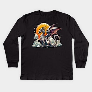 The dragon cartoon Kids Long Sleeve T-Shirt